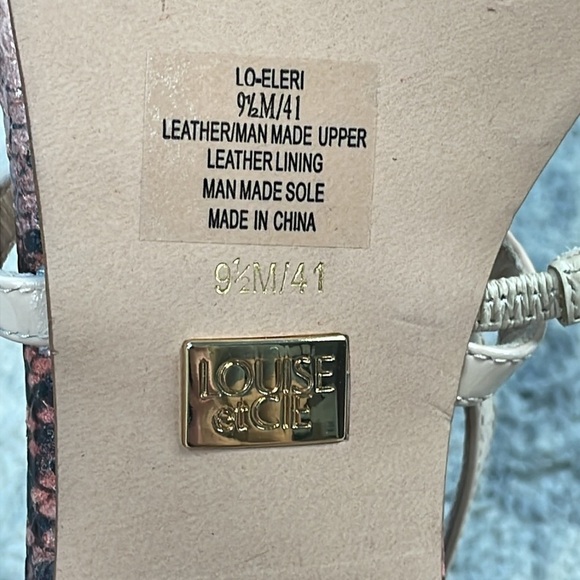 LOUISE ET CIE Snakeskin Eleri Sandals Strappy Flats Boho Sz 9.5 - Picture 11 of 12